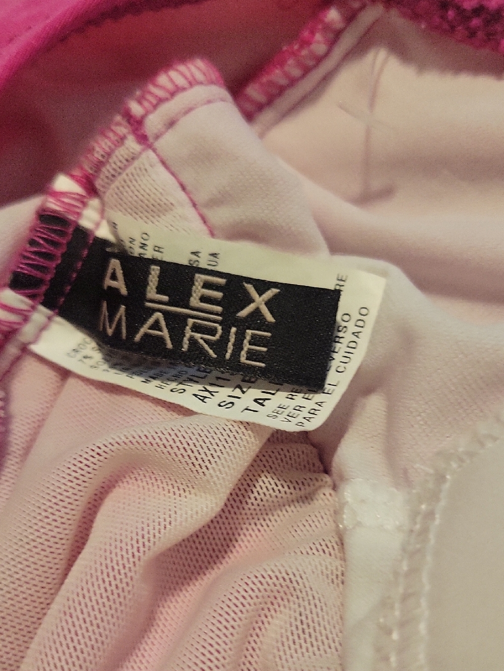 Alex Marie Pink Crochet-Detail Tankini Top and Bikini Bottoms SZ 10 - Picture 5 of 7